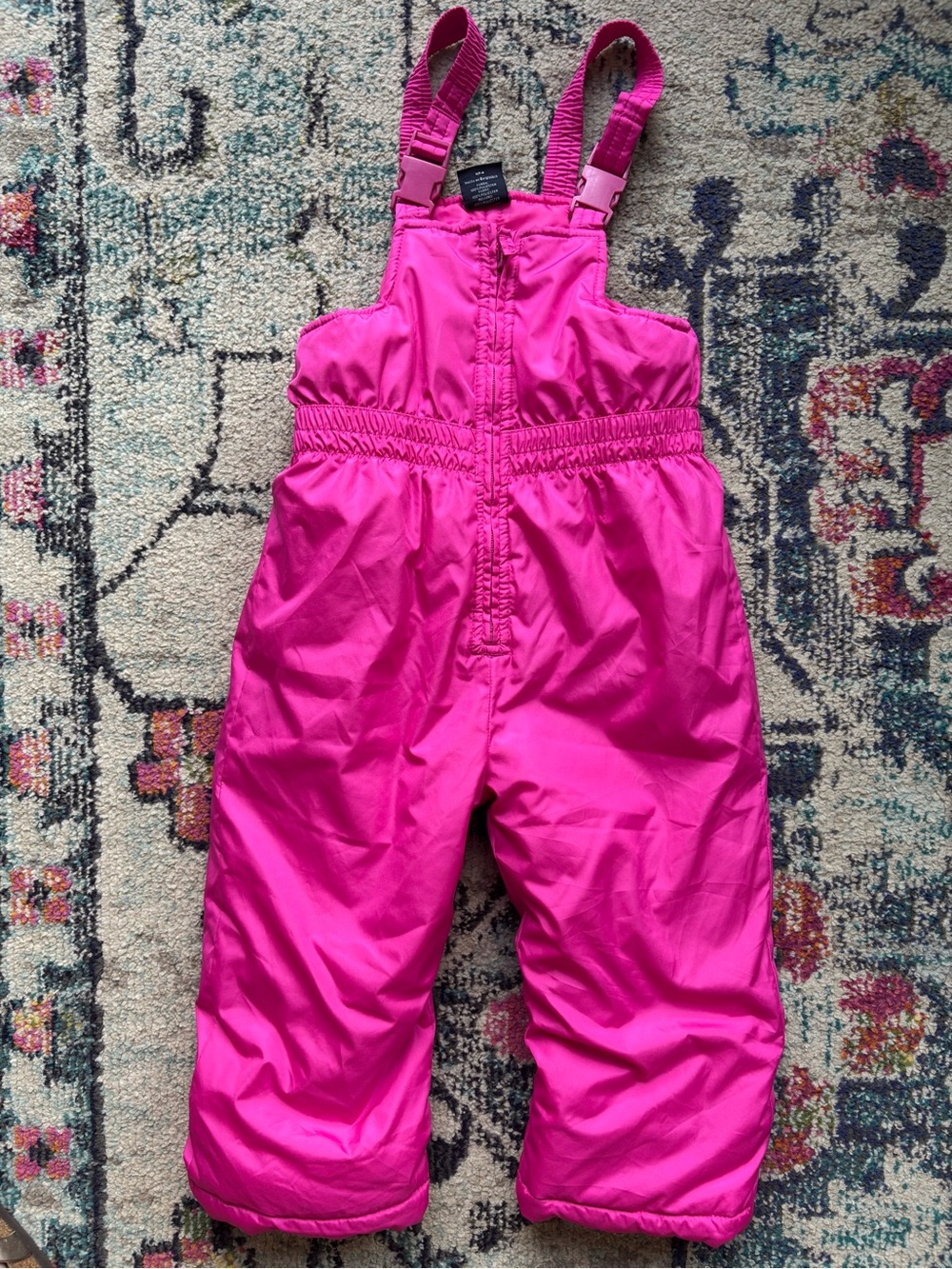 Faded Glory Toddler Girls Pink Winter Snow Bib Ski Pants Overalls – Size 4T
